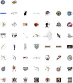 BulbaCraft 100Pcs Archery Stickers - Image 3