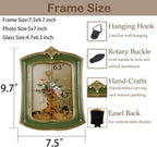 Vintage Picture Frame 5x7 Antique Ornate Photo Frame Tabletop and Wall Hanging - Image 2