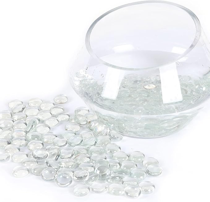 11LB Clear Flat Glass Marbles for Vase Filler, Hydroponics, Fire Pit & Home - Image 7