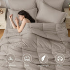 JOLLYVOGUE Twin Comforter Set, Ultra-Soft Bed in a Bag Twin Size 5 Pieces - Image 2