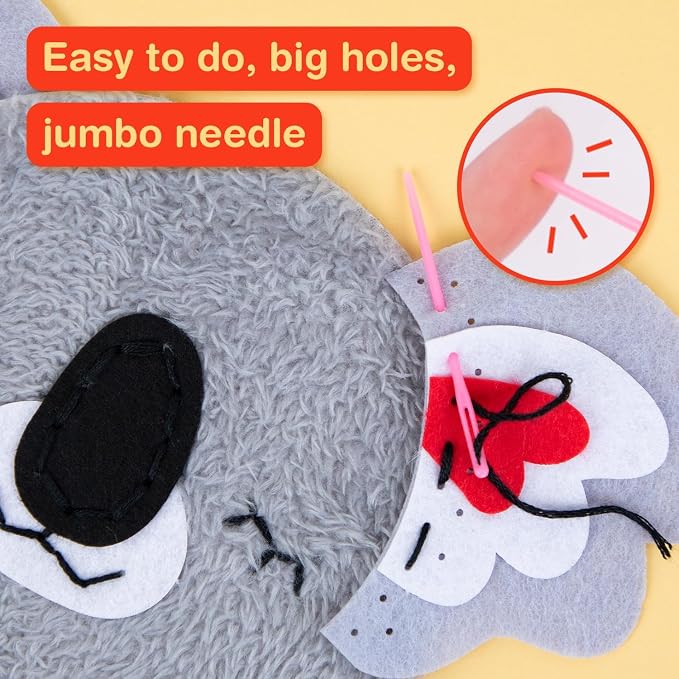 Avenir Sewing Kit for Kids Beginners My First Learn to Sew Craft, Plush Animal - Image 2