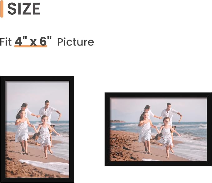 upsimples 4x6 Picture Frame Set of 3, Made of High Definition Glass - Image 4