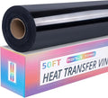 RENLITONG Black Iron on Vinyl 12Inch by 50ft Roll Heat Transfer Vinyl by RENLITONG