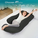Sasttie Pregnancy Pillows for Sleeping, Jumbo U Shaped Cooling Full Body Pillow - Image 8