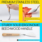 MEEDEN 5Pcs Palette Knife Set: Stainless Steel Painting Knives - Image 4