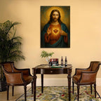 Sacred Heart of Jesus Canvas Wall Art Divine Mercy Painting picture Wall Decor - Image 5