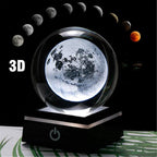 Qianwei 3D Moon Crystal Ball Planet Space Decor Astronomy Science Gift Lamp | - Image 4