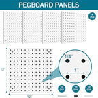 Peg Board Kit, Includes Pegboard and Accessories, - Image 2
