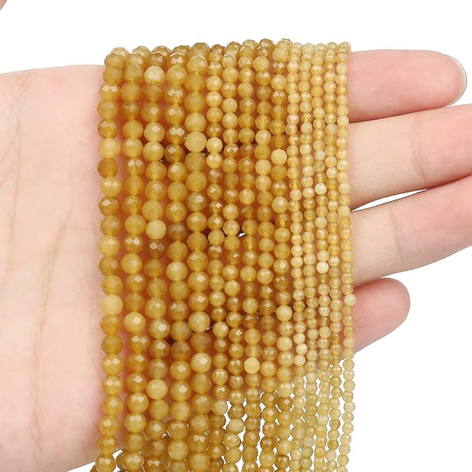 2mm 180pcs Citrine Tiny Gemstone Beads - Image 2