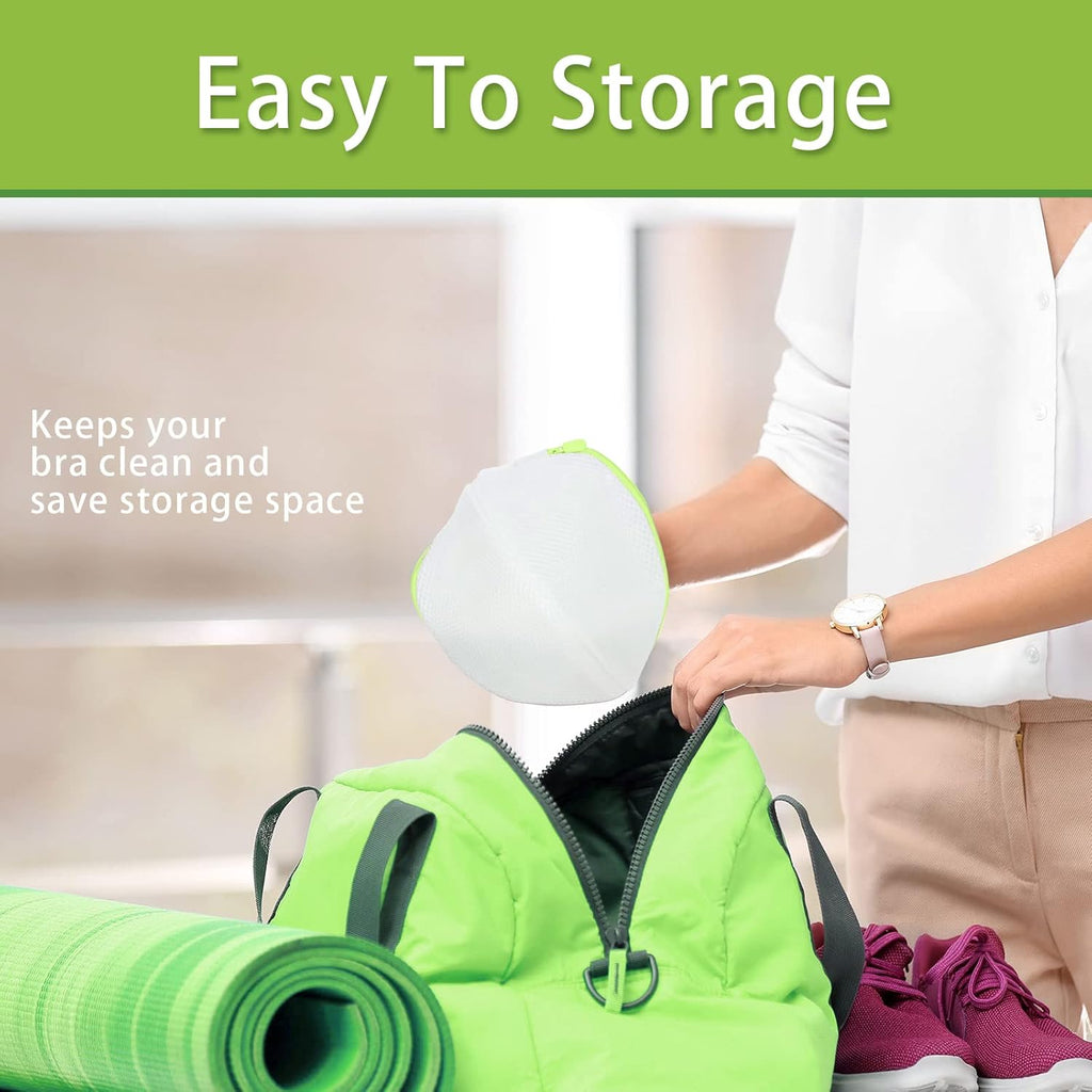 Shappy 6 Pieces Bra Washing Bag for Laundry Mesh Wash Lingerie Underwear Brassiere Washing Bags with Zipper for Women Laundry Storage(7.87 Inch,Green)