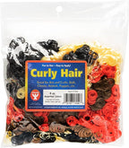 Hygloss 4 oz Curly Doll Hair for Crafts Assorted- Premium Synthetic Hair for by HyglossProductsInc