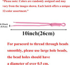 KJML DIY Paracord Keychain 12pcs Paracord Rope Keychain Braided Cord Rope Bag - Image 5