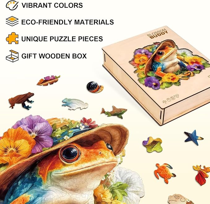 Flower Frog Puzzles Adults Gifts - Image 2
