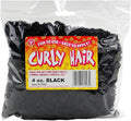 Hygloss 4 oz Curly Doll Hair for Crafts Black- Premium Synthetic Hair for Doll by HyglossProductsInc