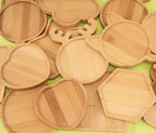 CHICSHIS 16 Pack Large Wooden Mosaic Bases – Assorted Shapes DIY Coaster Blanks - Image 7