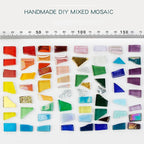 Silver Mixed Irregular Mosaic Glass Mosaic Tiles Pieces, 300g Mosaic DIY Set - Image 2