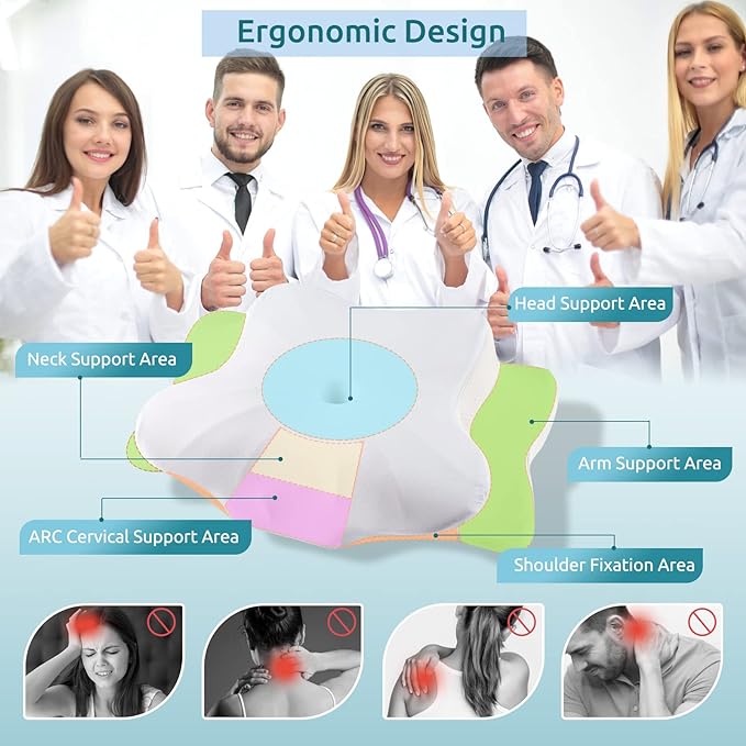 DONAMA Cervical Pillow for Neck and Shoulder Pain Relief, Cooling Contour - Image 7