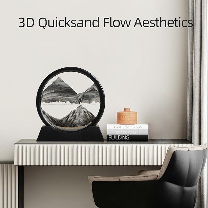Moving Sand Art Liquid Motion, 3D Deep Sea Sandscape Color Quicksand Decor - Image 4