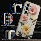 Case for Samsung Galaxy S24 Plus Case, Faux Embroidery Boho Floral Design - Image 5