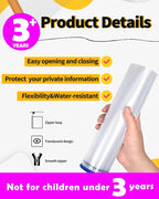 SUNEE Plastic Mesh Zipper Pouch 6.8x9.2 in, Extra Large Water-Resistant Zip Bag - Image 3