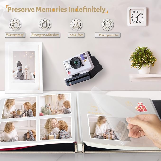 Artfeel Photo Album Self Adhesive Scrapbook, 60 Pages Large Photo Book - Image 2
