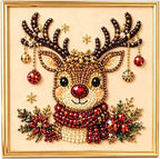 DIY Christmas Pearl Diamond Art Painting Kit, Cute Santa Elk Christmas Pearl by Unknown