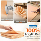 IONTACH 18" X 18" Soft Felt Sheets 1.6mm Thick | Acrylic Felt Fabric Sheets - Image 3