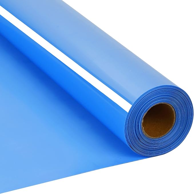 RENLITONG Lake Blue Iron on Vinyl 12Inch by 20ft Roll Heat Transfer Vinyl by RENLITONG