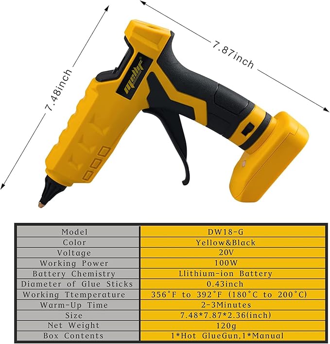 100W Cordless Hot Glue Gun Compatible - Image 6