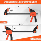 HORUSDY 6" Mini Bar Clamps for Woodworking - Image 3