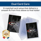 BCW 50-Count Topload Card Holders & 100-Count Trading Card Sleeves | Protects - Image 2