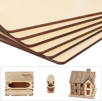 60 PCS 8 Inch Unfinished Wood Squares, 8 x 8 Inch Plywood Wood Sheets, Blank - Image 3