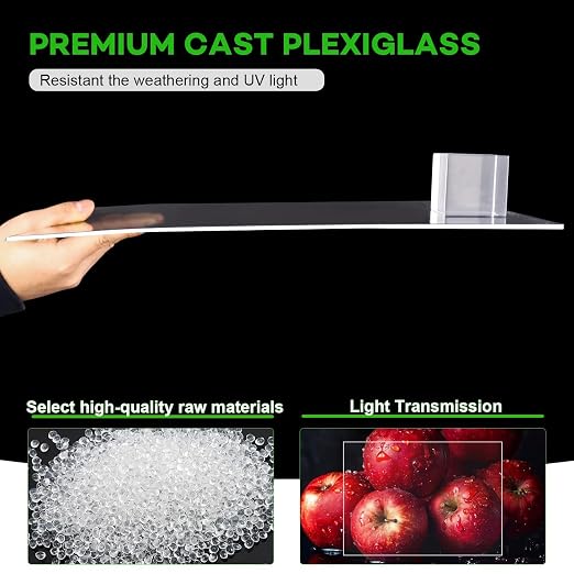 VOISEN 6 Pack Plexiglass Sheets 1/8 Inch Thick, Display Cases, Sneeze Guard - Image 6