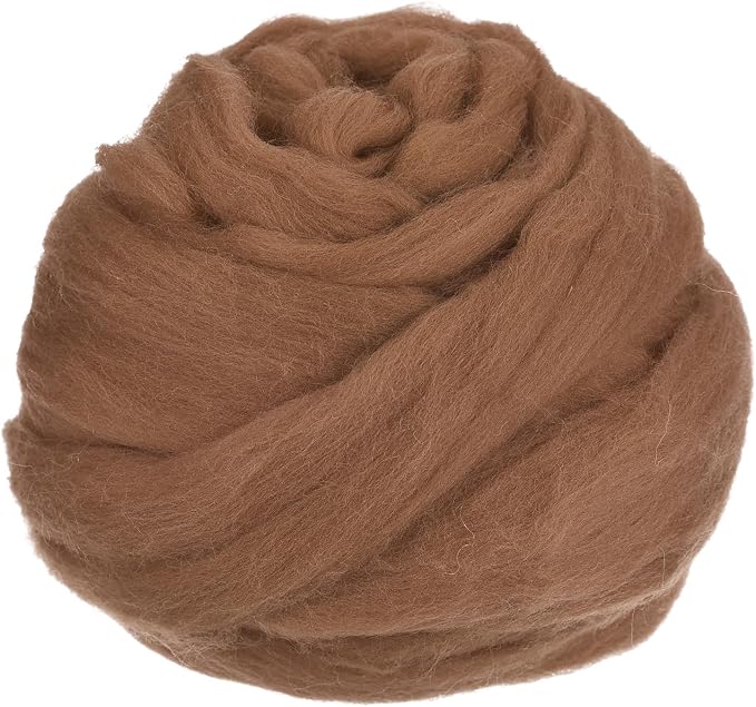 uxcell Needle Felting Wool, 8.5 Oz Nature Fibre Wool Yarn Roving by uxcell