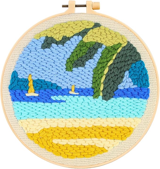 Coconut Tree Punch Needle Kit for Beginners, Crochet Kit for Adult, Home Decor by Unknown