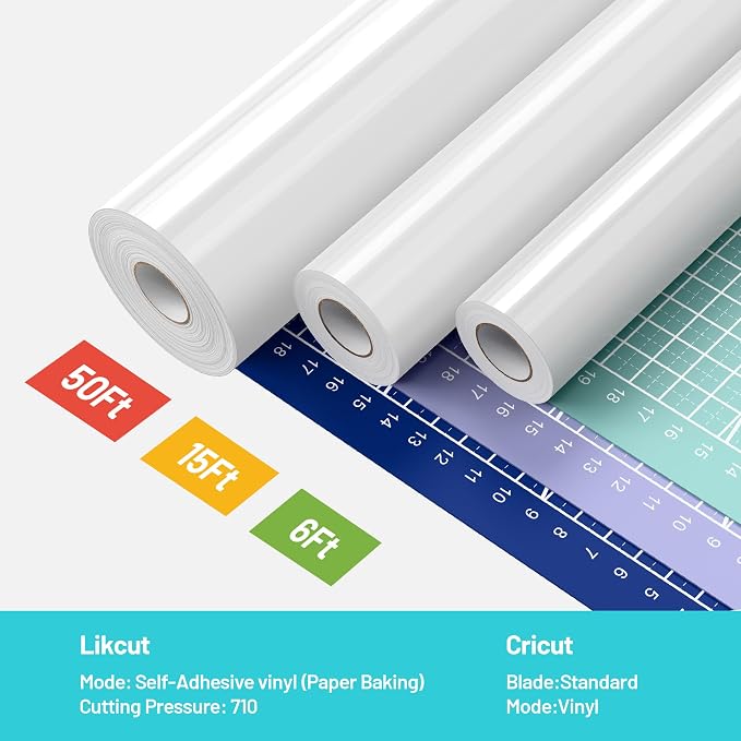 LIKCUT Glossy White Permanent Vinyl - Image 5