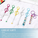 Tondiamo 12 Pcs Beadable Keychains Bars Bulk Blank Beaded Metal Keychain - Image 6