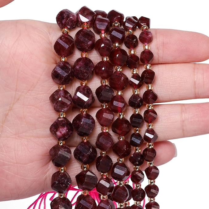 42pcs Natural Garnet Stone Beads - Image 4