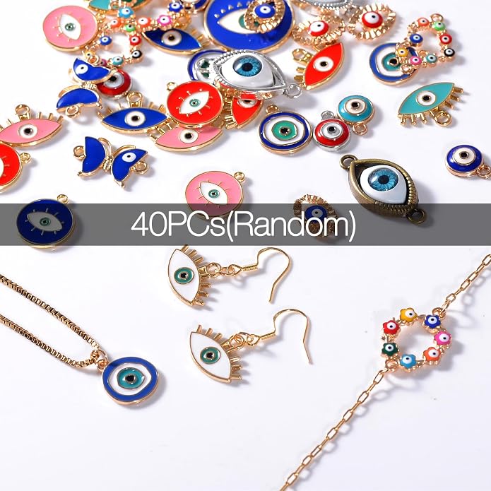 Bulk Gold Enamel Charms for Jewelry Making, Colorful Metal Charms Pendant for - Image 2