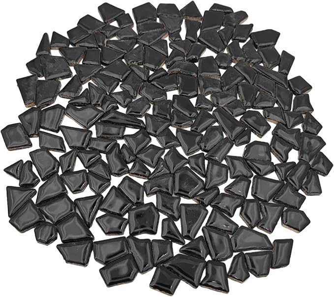 200g Ceramic Mosaic Tiles for Crafts, Irregular Stained Ceramic 0.2"x0.8" - Image 2