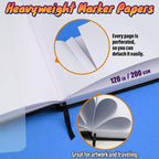 Halobios Square Sketchbook for Drawing, 120 lb/200 GSM Mixed Media Sketchbook - Image 3