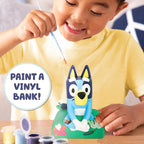 Bluey Paint Your Own Piggy Bank, Includes 6 Paints, Vinyl Stickers, Craft - Image 2