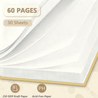 popotop 8x8 Inch Scrapbook Photo Album, 60 Page Decorative Kraft Paper Book - Image 4