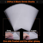 shynek Shrinky Plastic Sheets Keychain Kit, Hole Punch, Scissors - Image 3