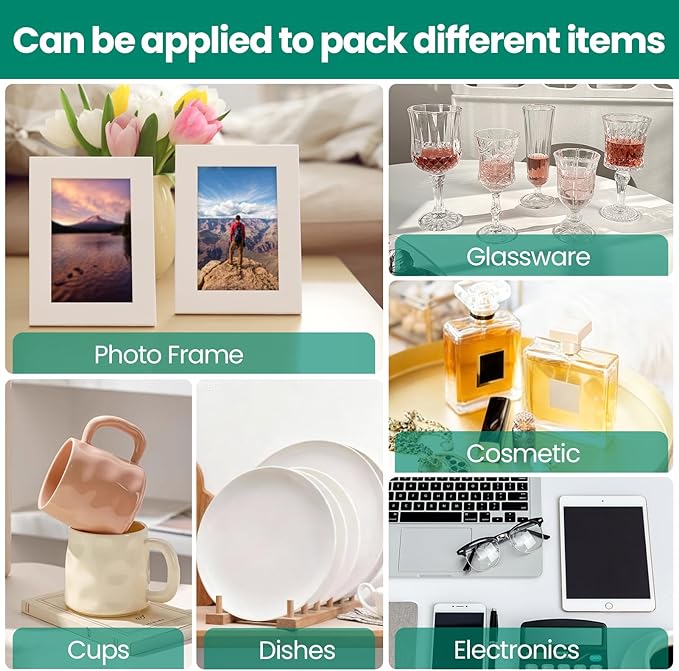 560Pcs Dish Packing Supplies for Moving, 280Thickened High-Density Foam Wrap - Image 4