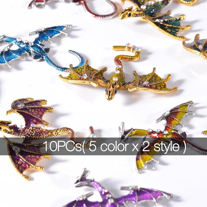 Bulk Gold Enamel Charms for Jewelry Making, Colorful Metal Charms Pendant for - Image 2