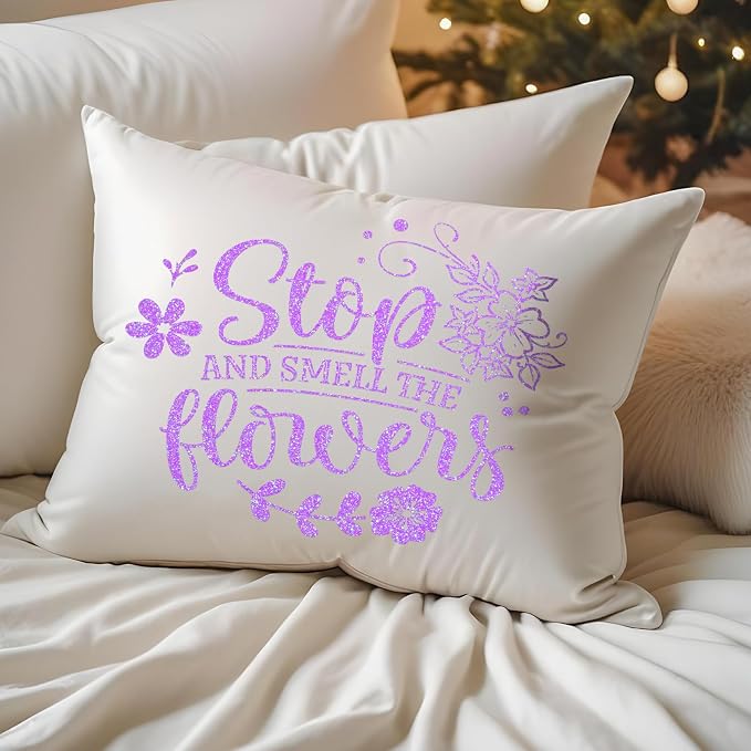 VINYL FROG Neon Purple Glitter Heat Transfer Vinyl Roll 10"x5ft Bright Purple - Image 4
