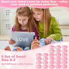 204 Pcs Rhinestone Letter Stickers 1 Inch Silver Crystal Diamond Gem Border - Image 5
