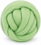 3.53oz Wool Roving: Needle Felting Wool White Roving Wool Felting Supplies Pure by Gipony