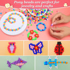 3000+ pcs Pony Beads, Beads for Hair Braids, Beads for Crafts, Plastic Beads - Image 3